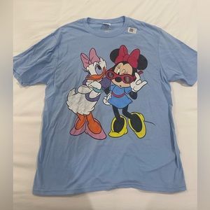 Disney Powder Blue T-Shirt Minnie and Daisy. Men’s size M. Never been worn!
